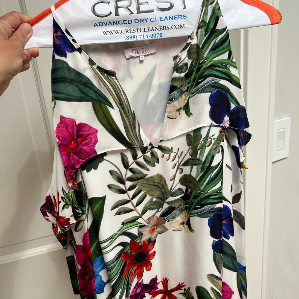 Parker cold shoulder floral blouse